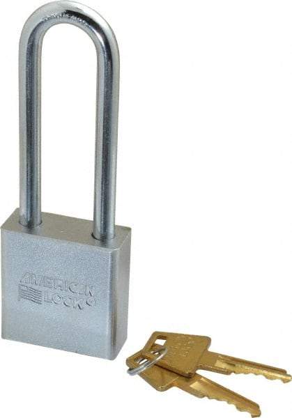 American Lock - 3" Shackle Clearance, Keyed Different A5202 Padlock - 5/16" Shackle Diam, Steel - Exact Tool & Supply