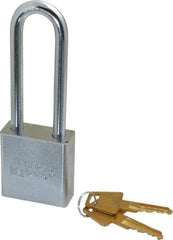 American Lock - 3" Shackle Clearance, Keyed Alike A5202 Padlock - 5/16" Shackle Diam, Steel - Exact Tool & Supply