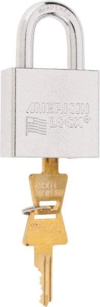 American Lock - 1-1/8" Shackle Clearance, Keyed Alike A5260 Padlock - 3/8" Shackle Diam, Steel, with Solid Steel Finish - Exact Tool & Supply