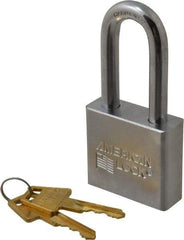 American Lock - 2" Shackle Clearance, Keyed Different A5261 Padlock - 3/8" Shackle Diam, Steel, with Solid Steel Finish - Exact Tool & Supply
