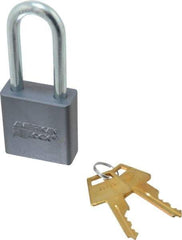 American Lock - 2" Shackle Clearance, Keyed Different A11 Padlock - 5/16" Shackle Diam, Aluminum, with Solid Aluminum Finish - Exact Tool & Supply