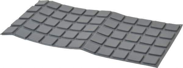 Made in USA - 1" Wide x 0.18" High, Self Adhesive Polyurethane Bumpers - Square - Exact Tool & Supply