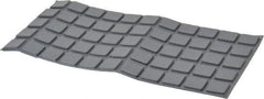 Made in USA - 1" Wide x 0.18" High, Self Adhesive Polyurethane Bumpers - Square - Exact Tool & Supply