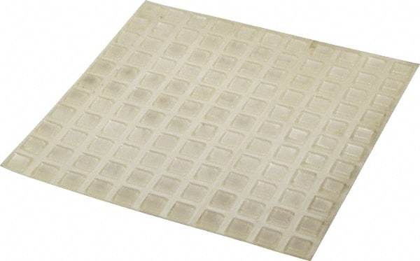 Made in USA - 0.4" Wide x 0.1" High, Self Adhesive Polyurethane Bumpers - Tapered Square - Exact Tool & Supply