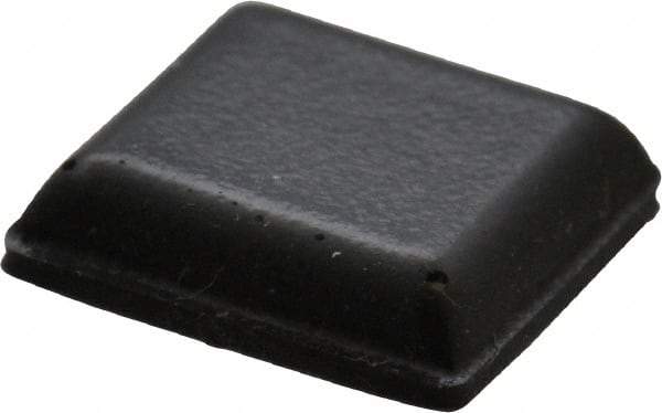 Made in USA - 0.4" Wide x 0.1" High, Self Adhesive Polyurethane Bumpers - Tapered Square - Exact Tool & Supply