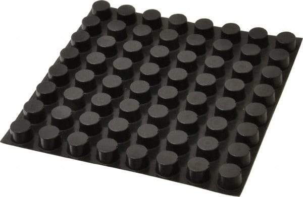Made in USA - 0.62" Wide x 0.4" High, Self Adhesive Polyurethane Bumpers - Cylindrical - Exact Tool & Supply