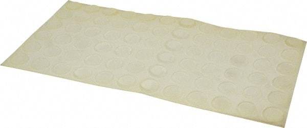 Made in USA - 0.81" Wide x 0.12" High, Self Adhesive Polyurethane Bumpers - Tapered Cylindrical - Exact Tool & Supply