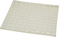 Made in USA - 0.44" Wide x 0.2" High, Self Adhesive Polyurethane Bumpers - Hemispherical - Exact Tool & Supply