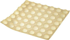 Made in USA - 0.7" Wide x 0.38" High, Self Adhesive Polyurethane Bumpers - Hemispherical - Exact Tool & Supply