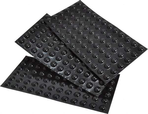 Made in USA - 3/8" Wide x 0.15" High, Self Adhesive Polyurethane Bumpers - Hemispherical - Exact Tool & Supply