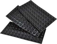 Made in USA - 3/8" Wide x 0.15" High, Self Adhesive Polyurethane Bumpers - Hemispherical - Exact Tool & Supply