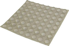 Made in USA - 0.62" Wide x 0.31" High, Self Adhesive Polyurethane Bumpers - Hemispherical - Exact Tool & Supply