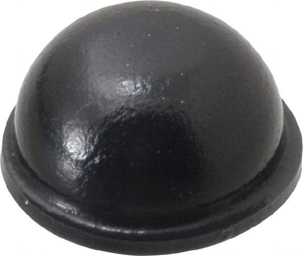 Made in USA - 0.62" Wide x 0.31" High, Self Adhesive Polyurethane Bumpers - Hemispherical - Exact Tool & Supply