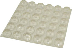 Made in USA - 0.88" Wide x 0.4" High, Self Adhesive Polyurethane Bumpers - Circular Recessed - Exact Tool & Supply