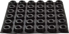 Made in USA - 0.88" Wide x 0.4" High, Self Adhesive Polyurethane Bumpers - Circular Recessed - Exact Tool & Supply