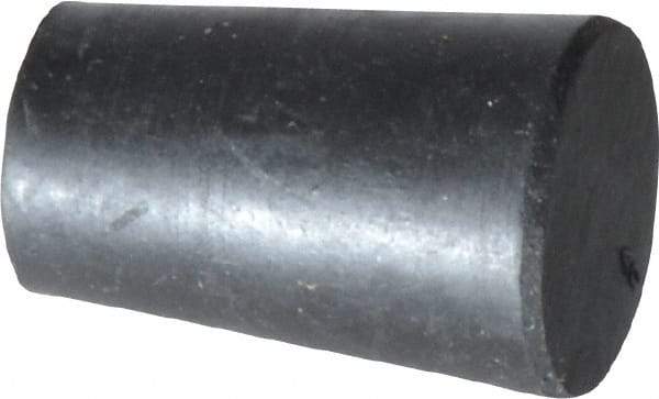 Made in USA - 1/2" Small End, 43/64" Large End Diam, Size 0, Tapered Rubber Stopper - 38 to 48 Shore A Durometer Hardness - Exact Tool & Supply