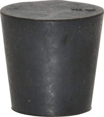 Made in USA - 25/32" Small End, 1-1/64" Large End Diam, Size 4, Tapered Rubber Stopper - 38 to 48 Shore A Durometer Hardness - Exact Tool & Supply