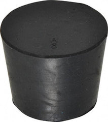 Made in USA - 1-1/64" Small End, 1-17/64" Large End Diam, Size 6, Tapered Rubber Stopper - 38 to 48 Shore A Durometer Hardness - Exact Tool & Supply