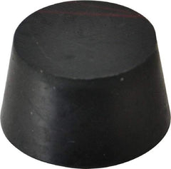 Made in USA - 1-29/64" Small End, 1-25/32" Large End Diam, Size 9, Tapered Rubber Stopper - 38 to 48 Shore A Durometer Hardness - Exact Tool & Supply