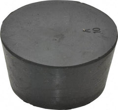 Made in USA - 1-21/32" Small End, 1-31/32" Large End Diam, Size 10, Tapered Rubber Stopper - 38 to 48 Shore A Durometer Hardness - Exact Tool & Supply
