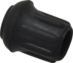 Made in USA - 1/2" ID, Rubber Crutch Tip - 1-1/4" Overall Height - Exact Tool & Supply