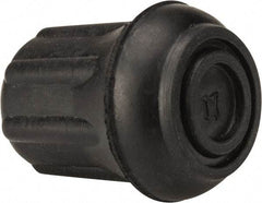 Made in USA - 5/8" ID, Rubber Crutch Tip - 1-5/16" Overall Height - Exact Tool & Supply