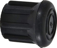 Made in USA - 1" ID, Rubber Crutch Tip - 1-19/32" Overall Height - Exact Tool & Supply