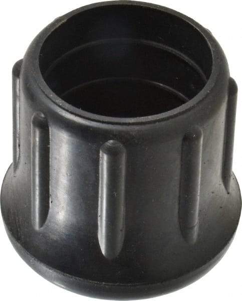 Made in USA - 1-1/4" ID, Rubber Crutch Tip - 1-3/4" Overall Height - Exact Tool & Supply