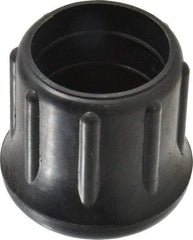 Made in USA - 1-1/4" ID, Rubber Crutch Tip - 1-3/4" Overall Height - Exact Tool & Supply