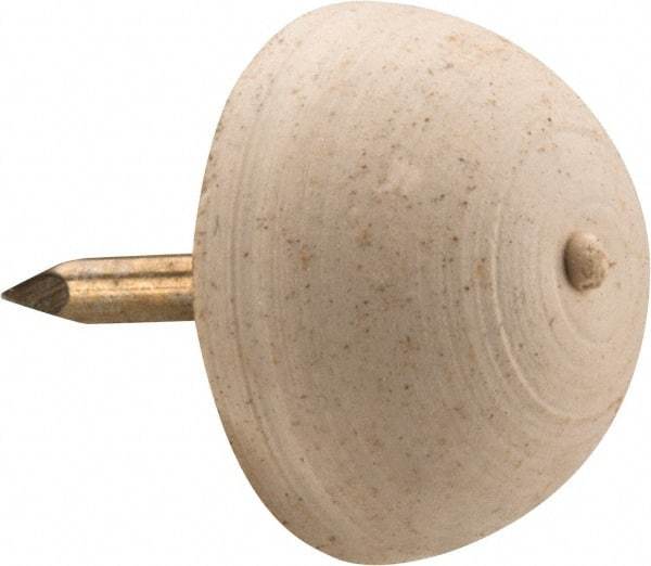 Made in USA - 11/16" High, Rubber Tack In Bumpers - Round Head, 1/2x5/16x3/8 Dimensions - Exact Tool & Supply