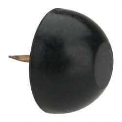Made in USA - 15/16" High, Rubber Tack In Bumpers - Round Head, 3/4x7/16x1/2 Dimensions - Exact Tool & Supply