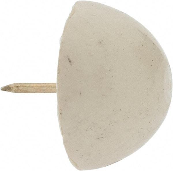 Made in USA - 15/16" High, Rubber Tack In Bumpers - Round Head, 3/4x7/16x1/2 Dimensions - Exact Tool & Supply
