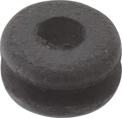 Made in USA - 5/16" OD, 3/16" Thick Flexible Grommet - Rubber, 3/16" Slot Diam x 1/16" Slot Width - Exact Tool & Supply