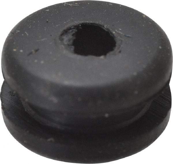 Made in USA - 11/32" OD, 3/16" Thick Flexible Grommet - Rubber, 1/4" Slot Diam x 1/16" Slot Width - Exact Tool & Supply