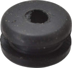 Made in USA - 11/32" OD, 3/16" Thick Flexible Grommet - Rubber, 1/4" Slot Diam x 1/16" Slot Width - Exact Tool & Supply