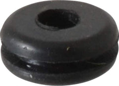 Made in USA - 1/2" OD, 7/32" Thick Flexible Grommet - Rubber, 3/8" Slot Diam x 1/16" Slot Width - Exact Tool & Supply