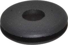 Made in USA - 3/4" OD, 11/64" Thick Flexible Grommet - Rubber, 9/16" Slot Diam x 1/16" Slot Width - Exact Tool & Supply