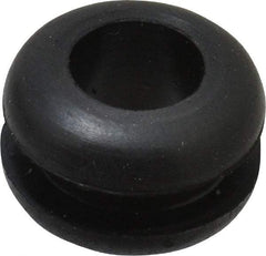 Made in USA - 19/32" OD, 3/8" Thick Flexible Grommet - Rubber, 7/16" Slot Diam x 1/8" Slot Width - Exact Tool & Supply