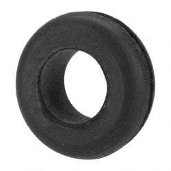Made in USA - 5/8" OD, 7/32" Thick Flexible Grommet - Rubber, 7/16" Slot Diam x 1/32" Slot Width - Exact Tool & Supply