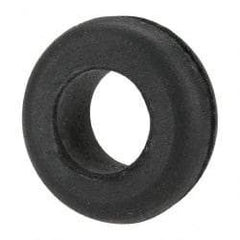 Made in USA - 5/8" OD, 7/32" Thick Flexible Grommet - Rubber, 7/16" Slot Diam x 1/32" Slot Width - Exact Tool & Supply
