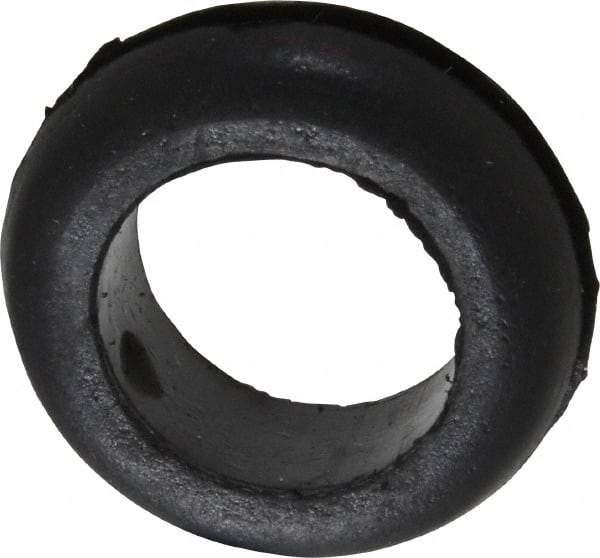 Made in USA - 13/16" OD, 9/32" Thick Flexible Grommet - Rubber, 5/8" Slot Diam x 1/16" Slot Width - Exact Tool & Supply