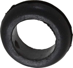 Made in USA - 13/16" OD, 9/32" Thick Flexible Grommet - Rubber, 5/8" Slot Diam x 1/16" Slot Width - Exact Tool & Supply