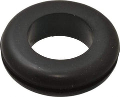 Made in USA - 1-1/8" OD, 5/16" Thick Flexible Grommet - Rubber, 7/8" Slot Diam x 1/16" Slot Width - Exact Tool & Supply