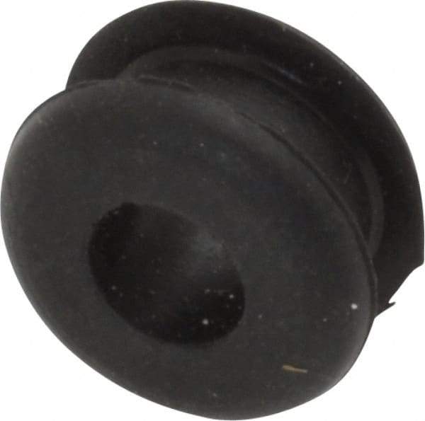 Made in USA - 7/16" OD, 1/4" Thick Grommet - Buna-N Rubber, 5/16" Slot Diam x 1/8" Slot Width - Exact Tool & Supply