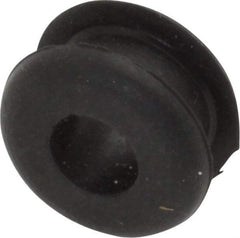 Made in USA - 7/16" OD, 1/4" Thick Grommet - Buna-N Rubber, 5/16" Slot Diam x 1/8" Slot Width - Exact Tool & Supply