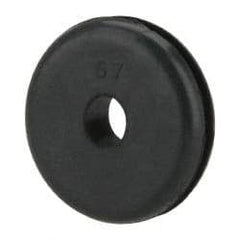 Made in USA - 3/4" OD, 3/16" Thick Grommet - Buna-N Rubber, 9/16" Slot Diam x 1/16" Slot Width - Exact Tool & Supply