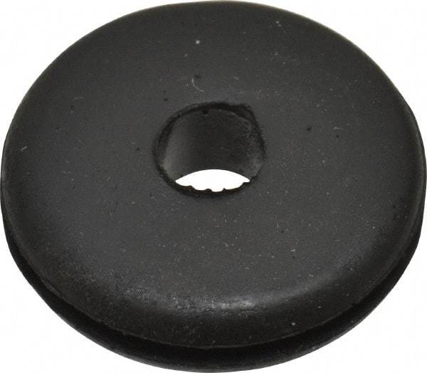 Made in USA - 1" OD, 1/4" Thick Grommet - Buna-N Rubber, 3/4" Slot Diam x 1/16" Slot Width - Exact Tool & Supply