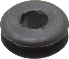 Made in USA - 5/8" OD, 1/4" Thick Grommet - Buna-N Rubber, 7/16" Slot Diam x 1/8" Slot Width - Exact Tool & Supply