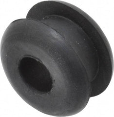 Made in USA - 13/16" OD, 1/2" Thick Grommet - Buna-N Rubber, 9/16" Slot Diam x 1/4" Slot Width - Exact Tool & Supply