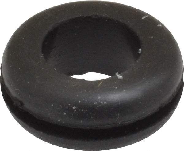 Made in USA - 11/16" OD, 9/32" Thick Grommet - Buna-N Rubber, 1/2" Slot Diam x 1/16" Slot Width - Exact Tool & Supply